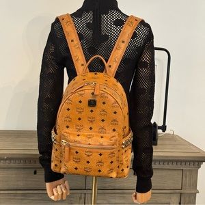 100% Authentic MCM Medium Stark Visetos Monogram Backpack
